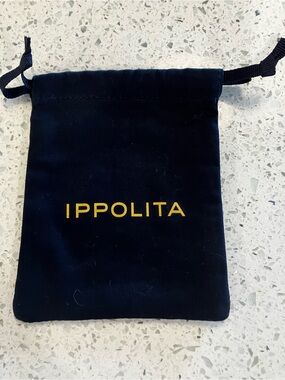 Ippolita Black Velvet Jewelry Pouch | Authentic Drawstring Storage Bag.